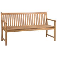 GARTENBANK zertifiziertes Holz hellbraun 160 cm Vivara - Hellbraun, Holz (160/88/61cm) - Beliani