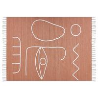TEPPICH geflochten Edremit 200/140 cm - Grau, Textil (140/200cm) - Beliani