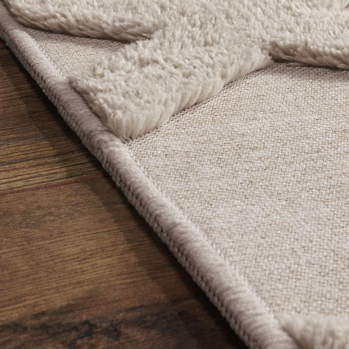 FLACHWEBETEPPICH Skandinavisch Hellbeige Creme 120 x 160 cm - Beige, Kunststoff (120/160cm) - TT Home