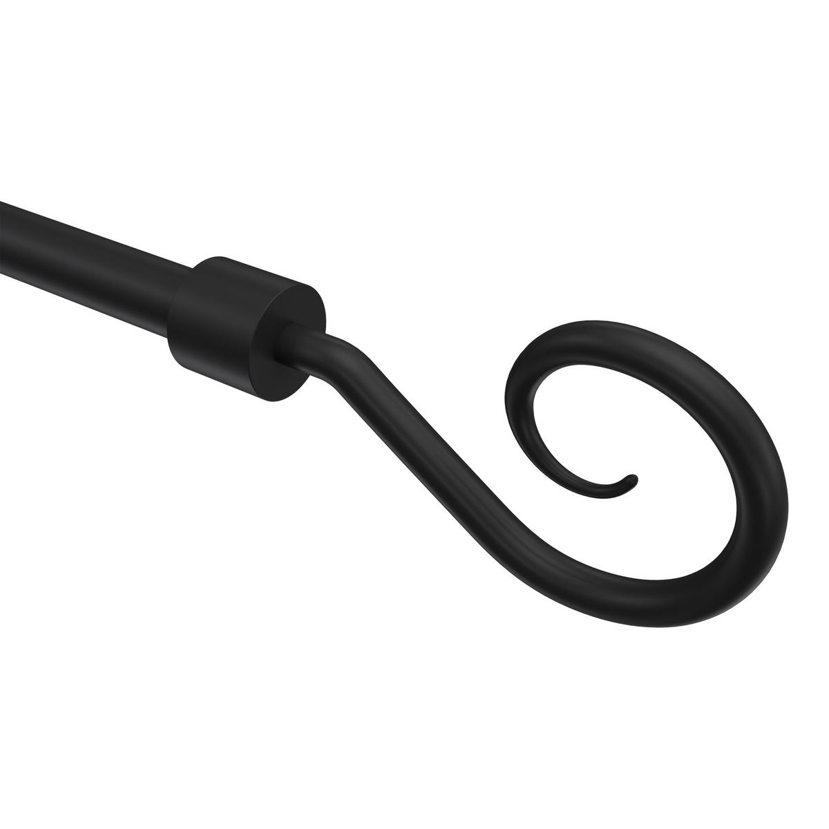 ENDSTÜCKE FÜR GARDINENSTANGEN / TELESKOPSTANGEN Helix 16/13 mm Ø Schwarz, Packung 2 Stück - Schwarz, Kunststoff (12.2/6.3/6.3cm) - INTERDECO