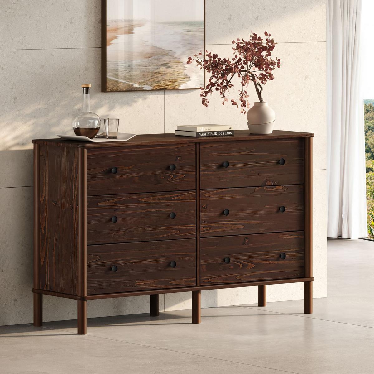 KOMMODE APOANA nussbaum - Nussbaumfarben, Holz (132/83/40cm) - IDIMEX