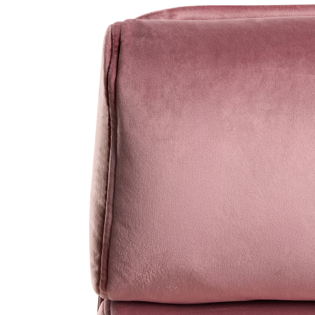 BÜROSTUHL Samtstoff Rosa Vamure - Pink, Textil (60/104/60cm) - Beliani