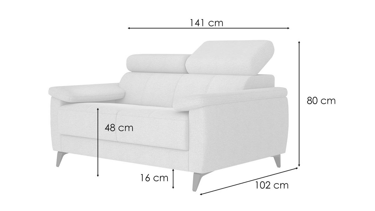 SOFA TAUNUS 2-Sitzer, hellgrau - Hellgrau/Schwarz, Holzwerkstoff/Textil (141/80/102cm) - Wozimo