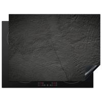 HERDABDECKPLATTE Beton - Schwarz - Industriell Induktionsmatte 71x52 cm - Anthrazit, Kunststoff (71/52/0.2cm) - MuchoWow