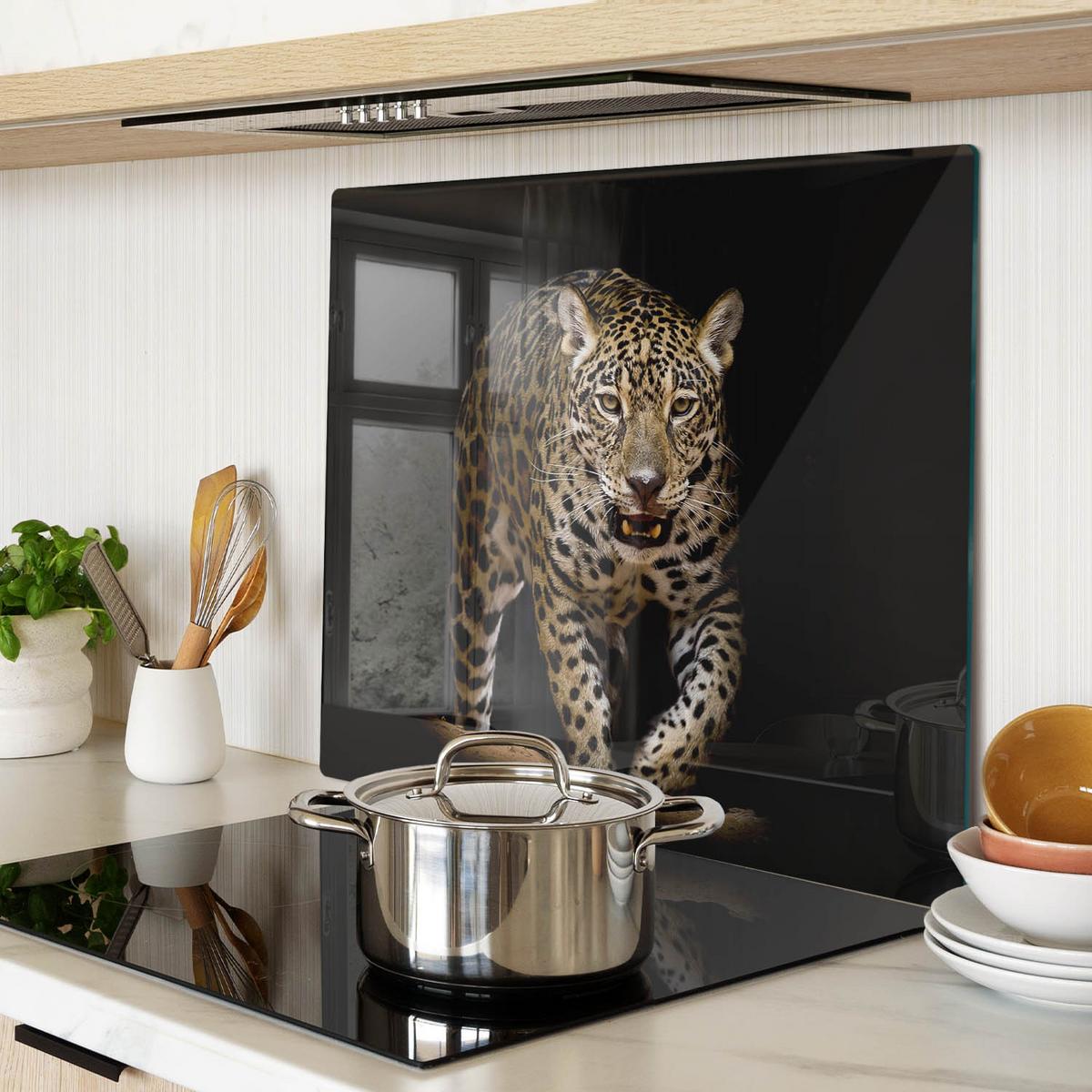 GLASPLATTE 60x52 cm Jaguar - Grau, Glas (60/0.4/52cm) - TULUP