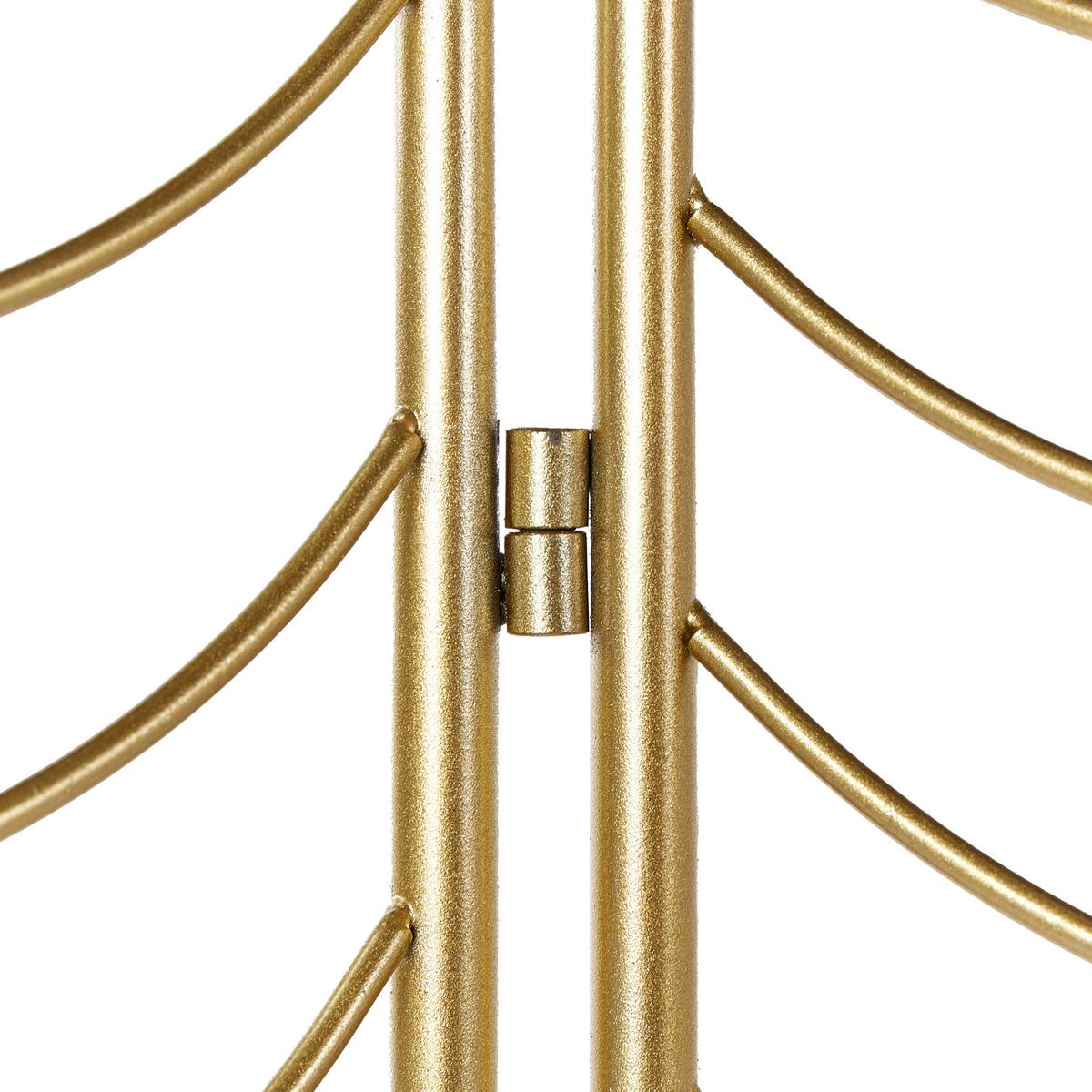 RAUMTEILER 3-teilig Gold 120 cm 160 cm Pescia - Goldfarben, Metall (120/160/1cm) - Beliani