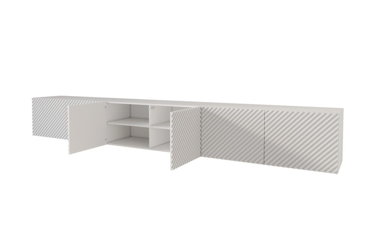 LOWBOARD ZENO-W 3x100x40x40 cm - Weiß - Schwarz, Holzwerkstoff (300/40/40cm) - ALTDECOR