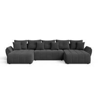ECKSOFA Decor U Anthrazit - Anthrazit, Holz/Textil (381/192cm) - Graingold