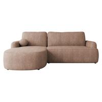 ECKSOFA Loridu, Seite: Links - Schwarz/Rosa, Holz/Kunststoff (250/174cm) - MIRJAN24