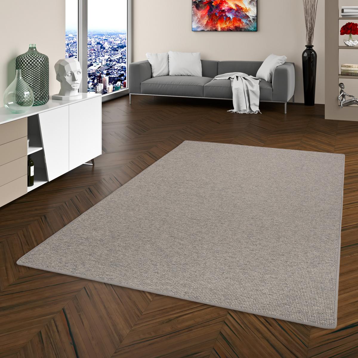 NATUR SISAL-OPTIK TEPPICH TAFF - Grau, Textil (80/240cm) - Snapstyle