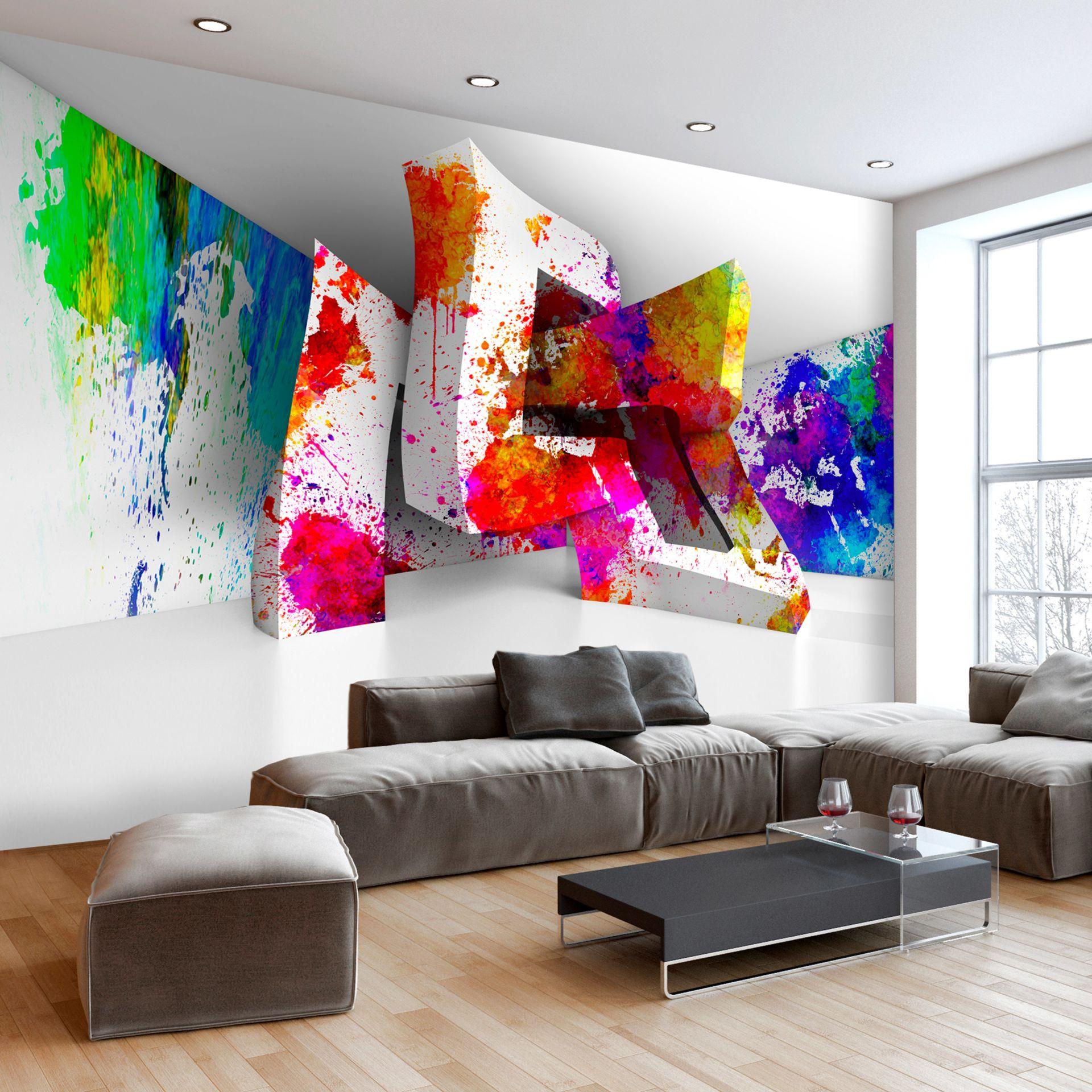 SELBSTKLEBENDE FOTOTAPETE 147/105 cm - Multicolor/Weiß, Kunststoff/Textil (147/1cm) - KUNSTLOFT