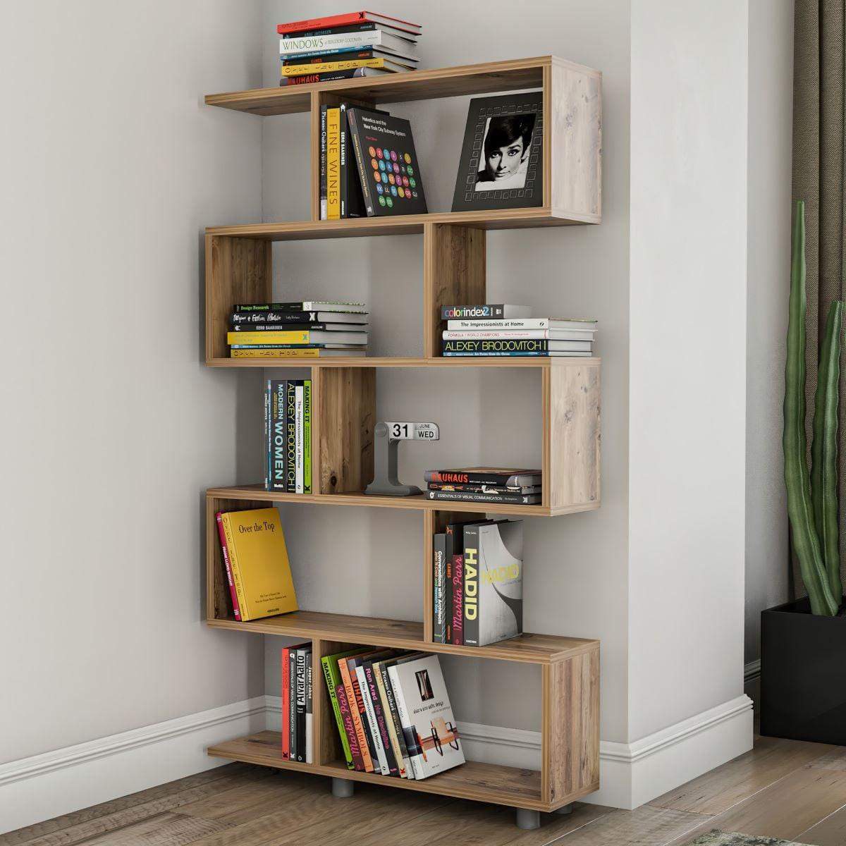 REGAL 11 Fächer L90 cm - Elif - Eichefarben, Holzwerkstoff (20/156/26cm) - Calicosy