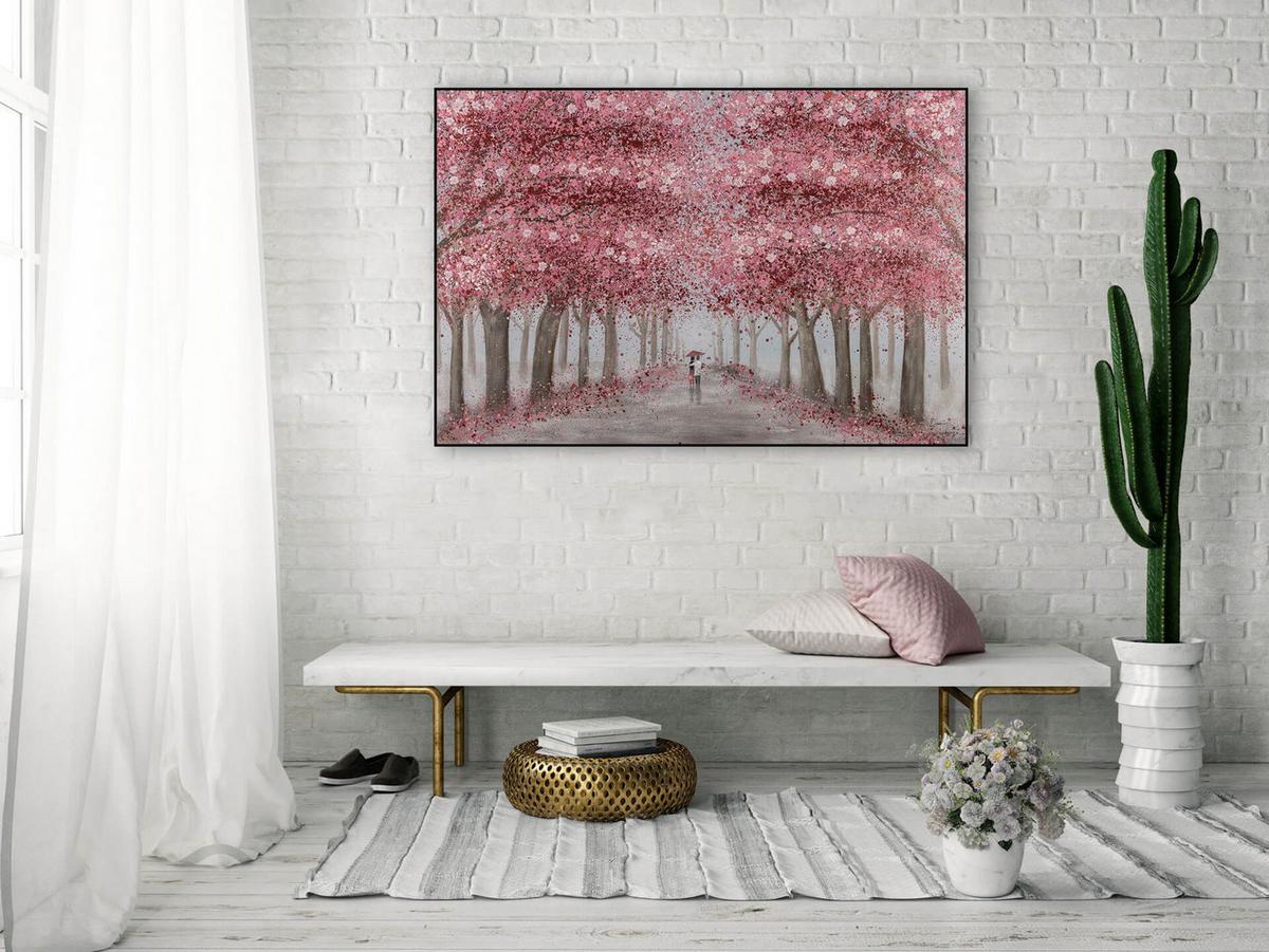 ÖLGEMÄLDE 120/80 cm - Pink, Holz/Textil (120/80cm) - KUNSTLOFT