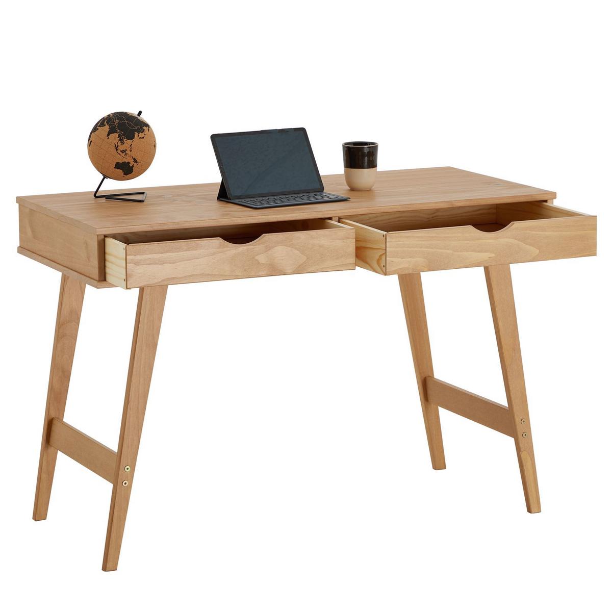 SCHREIBTISCH MILO - Braun, Holz (50/110/75cm) - IDIMEX