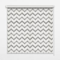 INNENROLLO - Fensterrollo - Rollo - 100x100 cm - Graue horizontale Zickzacklinien - Grau, Kunststoff (100/100/0.5cm) - TULUP