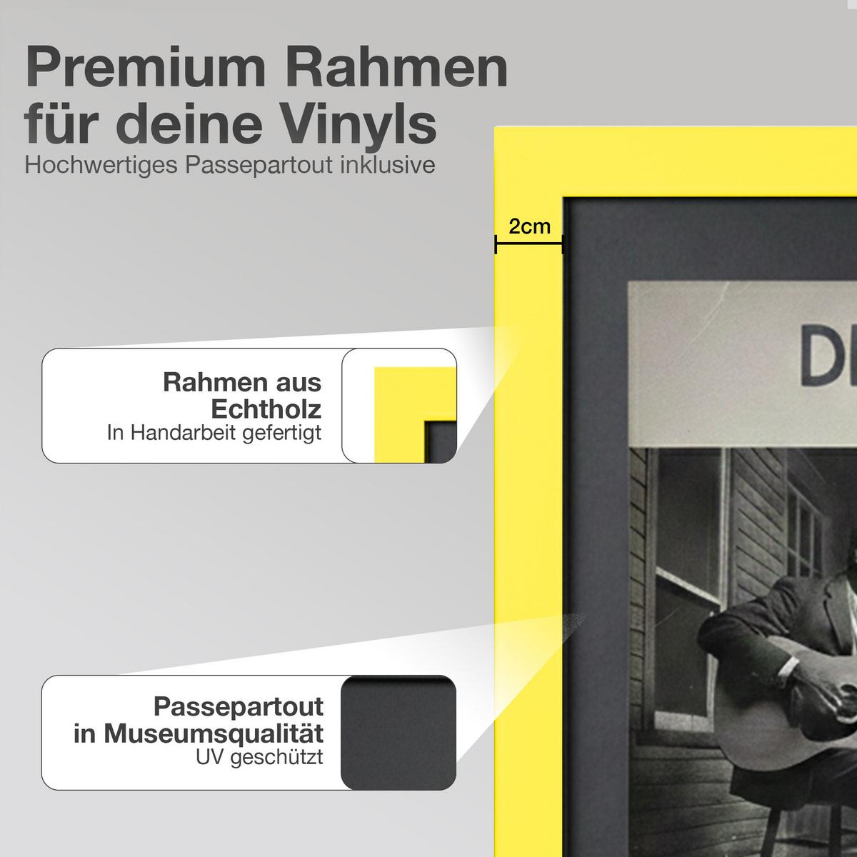 SCHALLPLATTEN BILDERRAHMEN 40/60 2er Set - Gelb, Holz (60/40cm) - K-Möbel