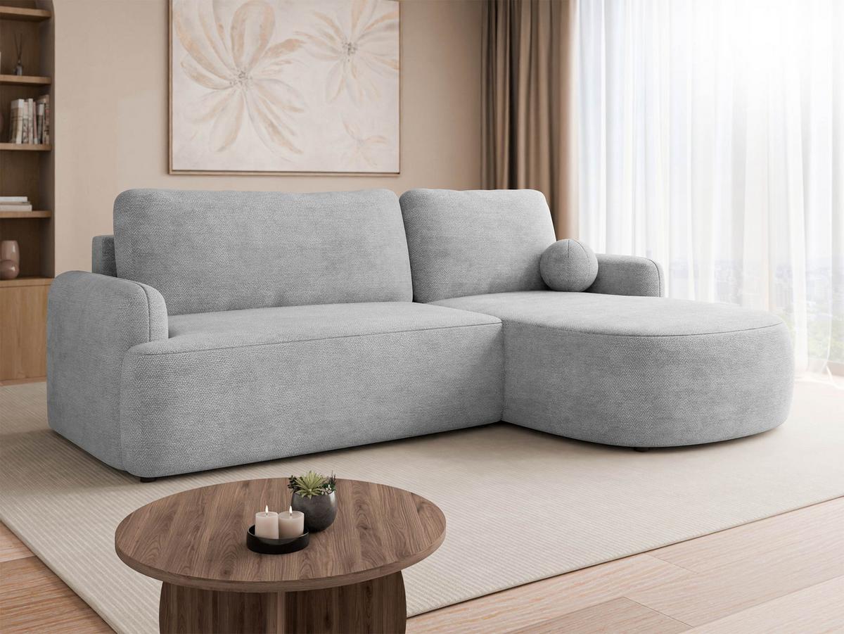 ECKSOFA Loridu, Seite: Rechts - Schwarz/Grau, Holz/Kunststoff (174/250cm) - MIRJAN24