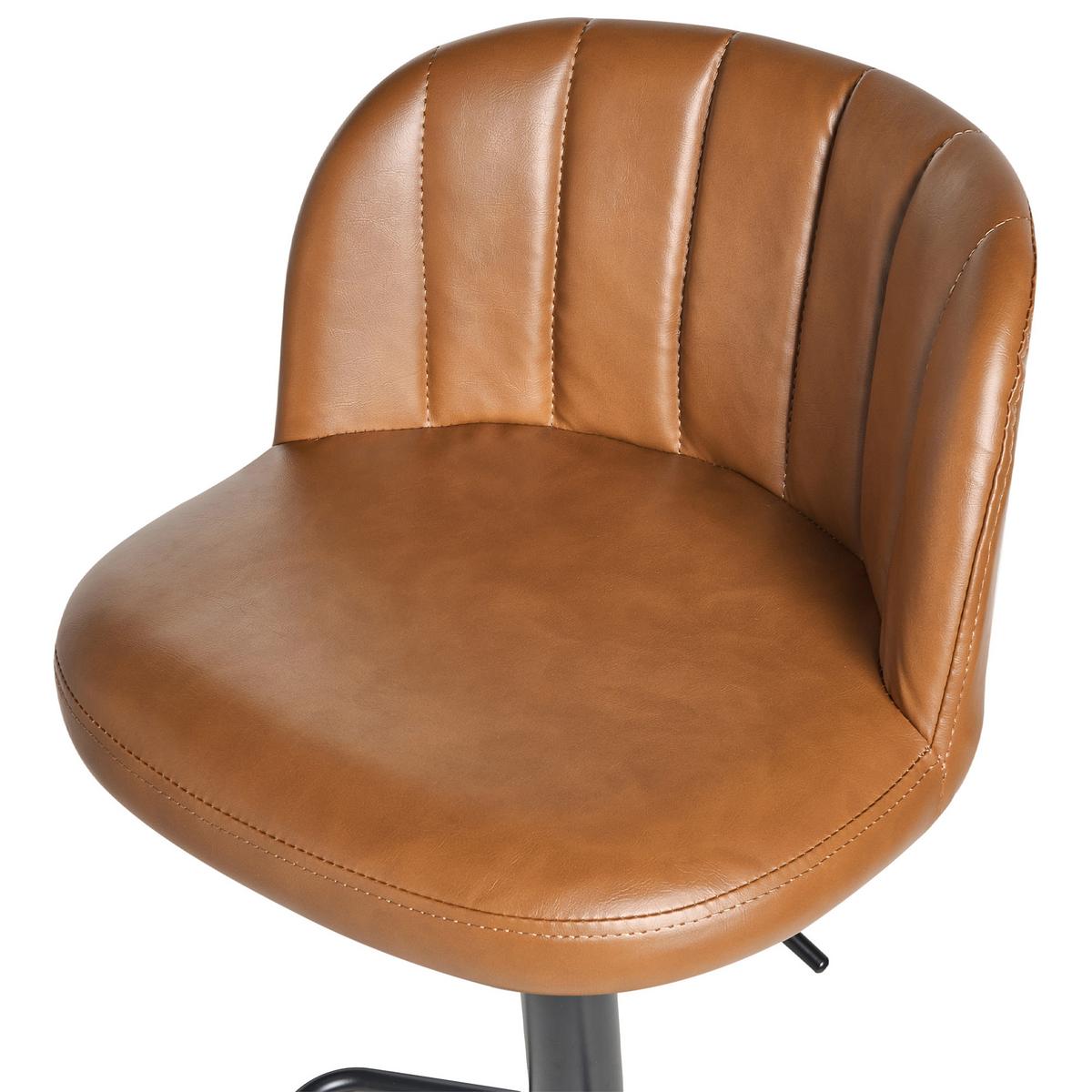 BARHOCKER 2er-Set Goldbraun Vlore - Schwarz/Braun, Kunststoff (45/82/46cm) - Beliani