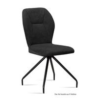 ESSZIMMERSTUHL (8er-Set) Dinnie 51x92x60 Schwarz/Anthrazit - Anthrazit/Schwarz, Kunststoff (60/92/51cm) - 58aufmkessel