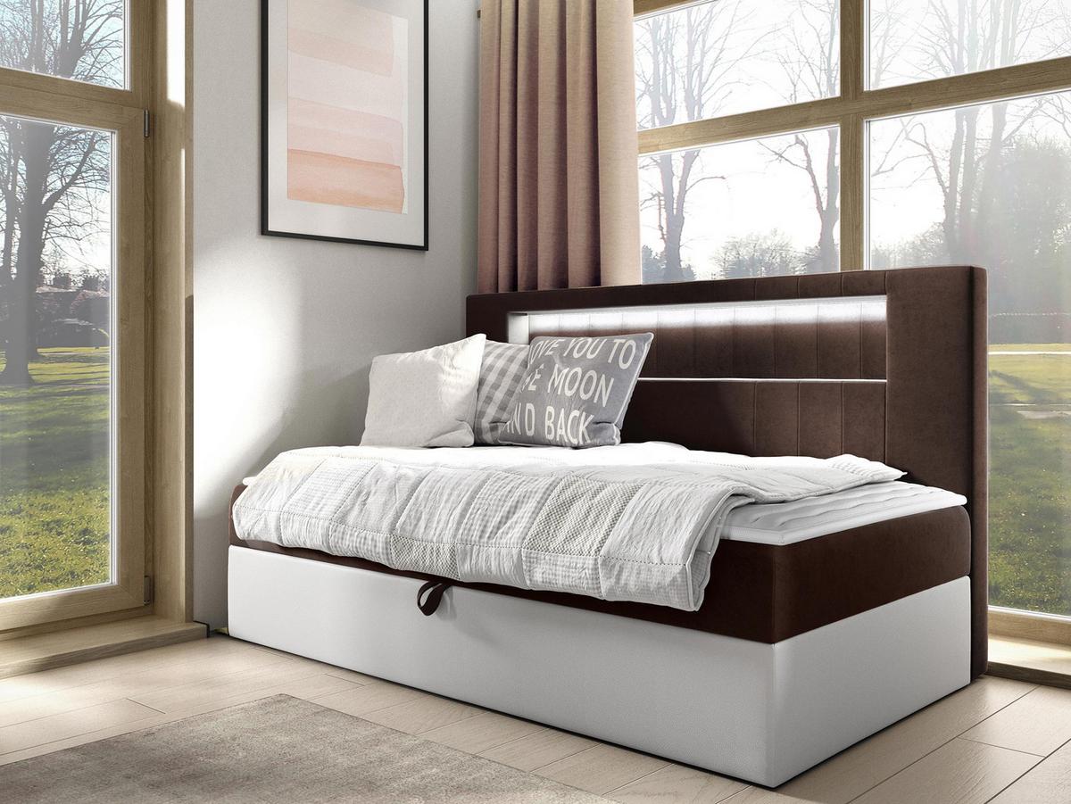 BOXBETT Gold Junior 2 - H3 - Weiß/Braun, Holz (100/200cm) - MIRJAN24