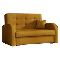 SCHLAFSOFA Viva Gold II - Dunkelgelb/Braun, Holz/Textil (133/85/98cm) - MIRJAN24