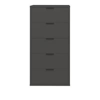 KOMMODE Erna 51x45x108 Anthrazit matt Lack - Anthrazit, Holzwerkstoff (51/108/45cm) - 58aufmkessel