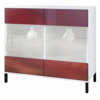 KOMMODE Bari Bordeaux Hochglanz - Bordeaux, Holzwerkstoff (92.5/83.5/35cm) - Vladon