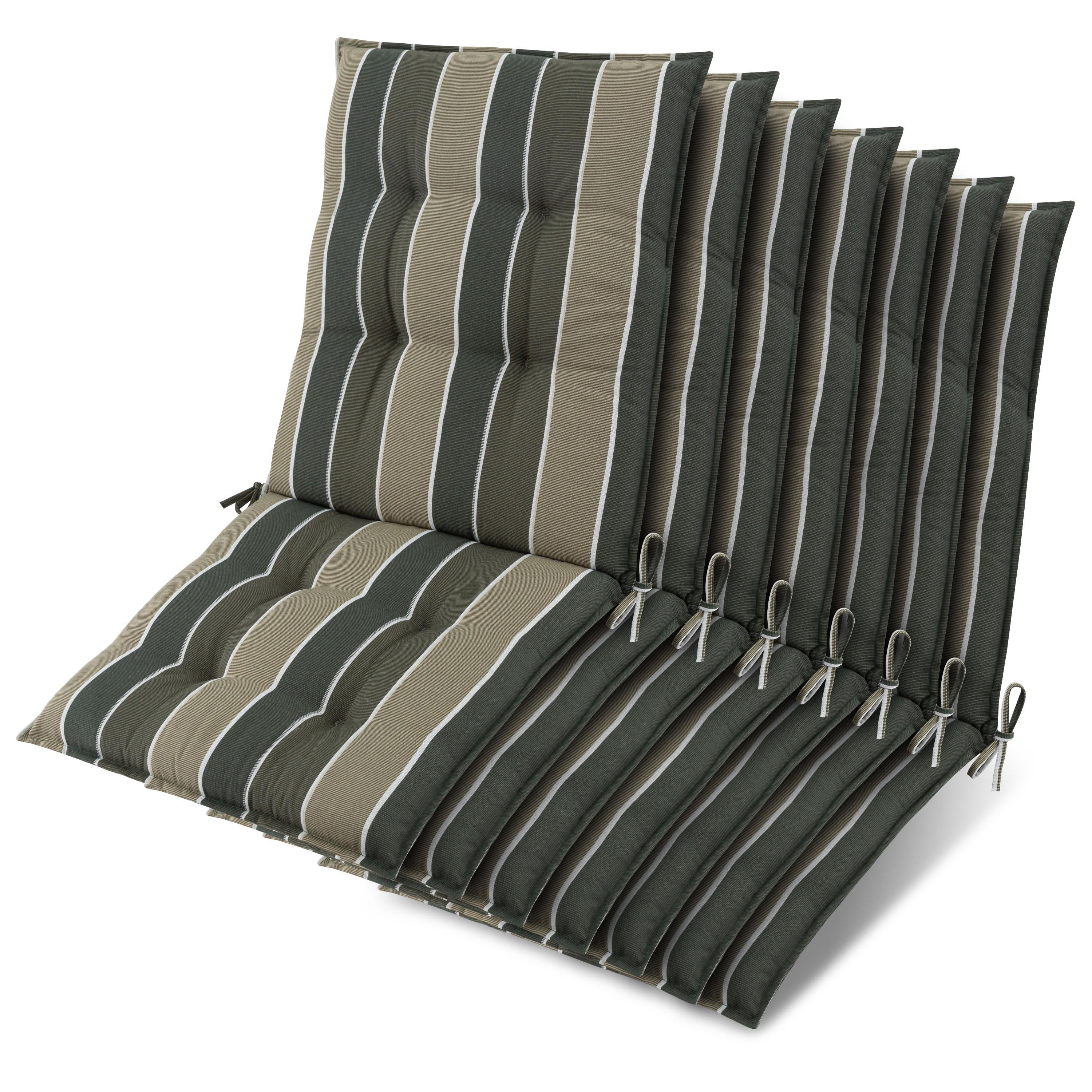 NIEDERLEHNER Sun-NL 105x50x8cm Grün-Gestreift (7tlg) - Grün, Textil (50/100cm) - Beautissu 
