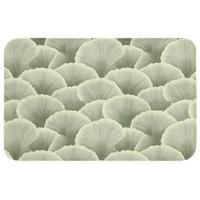 BADEMATTE Fächer - Blatt - Grün Badvorleger 80x50 cm - Pastellgrün, Textil (80/50cm) - OnlyWow