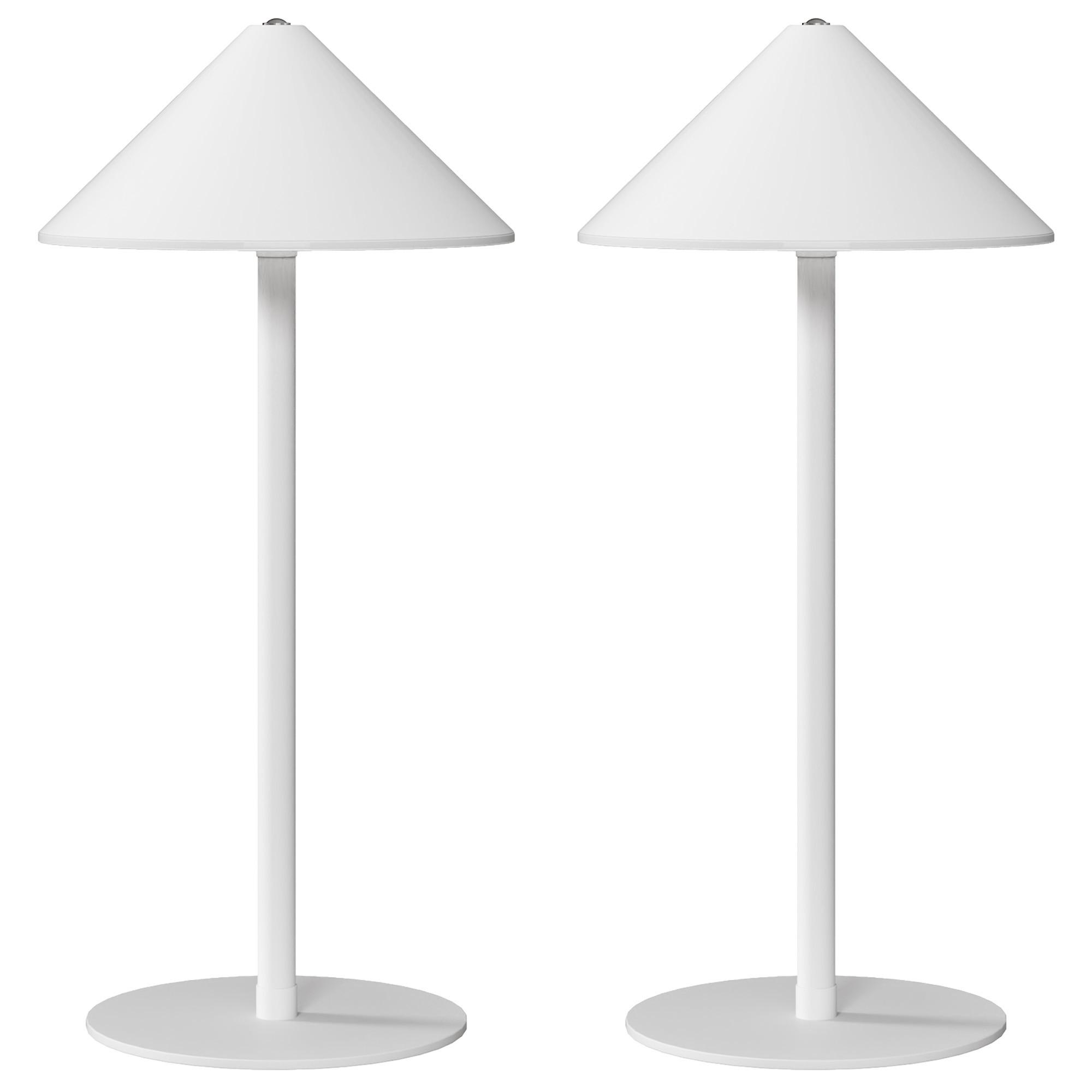 TISCHLAMPE 2er Set Metall Weiß - Weiß, Metall (15/15/31.5cm) - HOMCOM