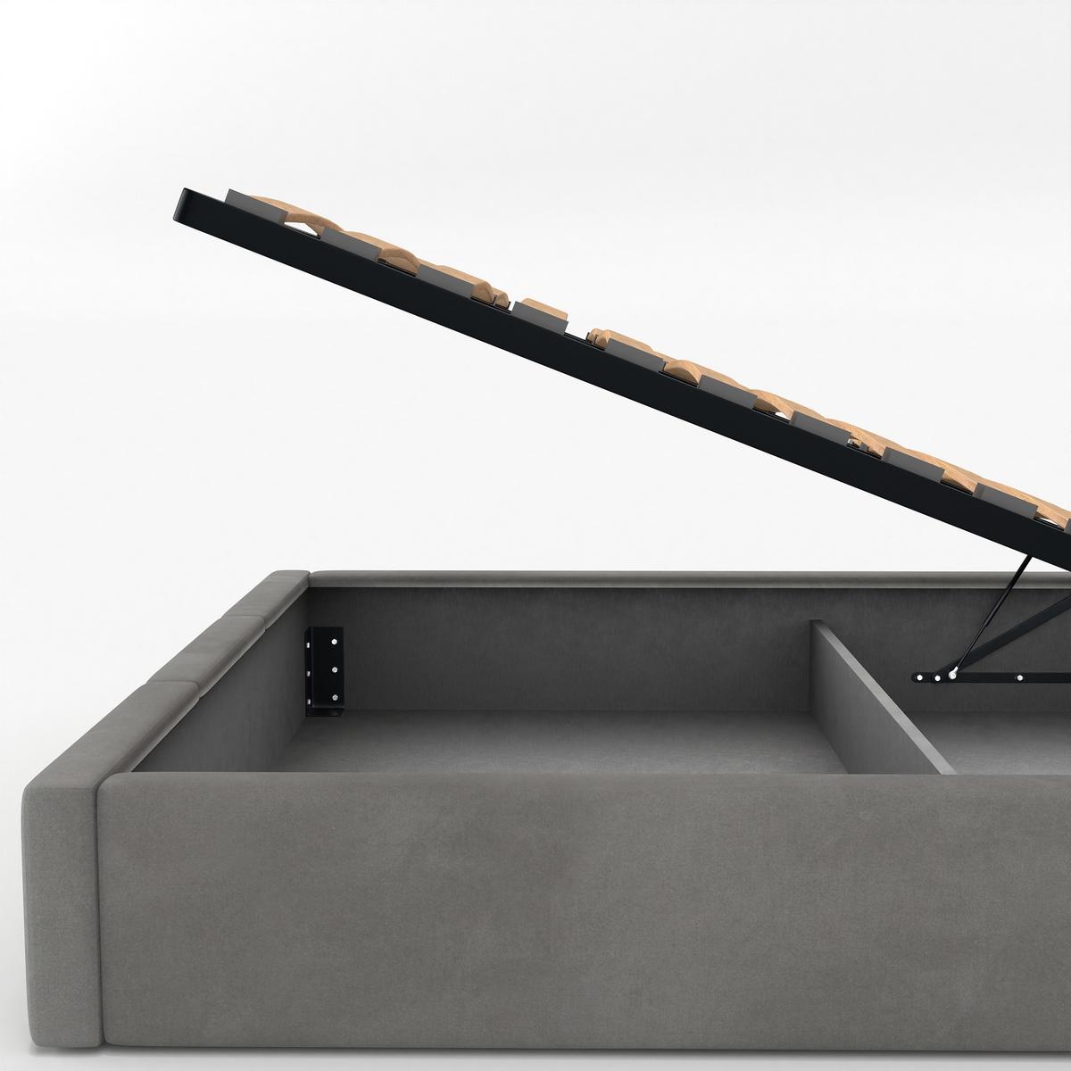 POLSTERBETT für Schlafzimmer Bett mit Stauraum Grau 90x200 - Grau, Holzwerkstoff/Metall (90/200cm) - Muralo