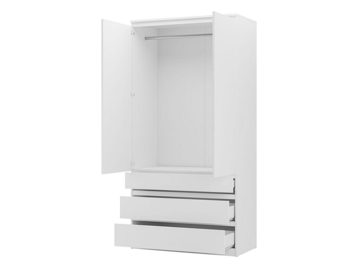 DREHTÜRENSCHRANK Malwa 2D3SZ - Weiß, Holzwerkstoff (52/202/100cm) - MIRJAN24