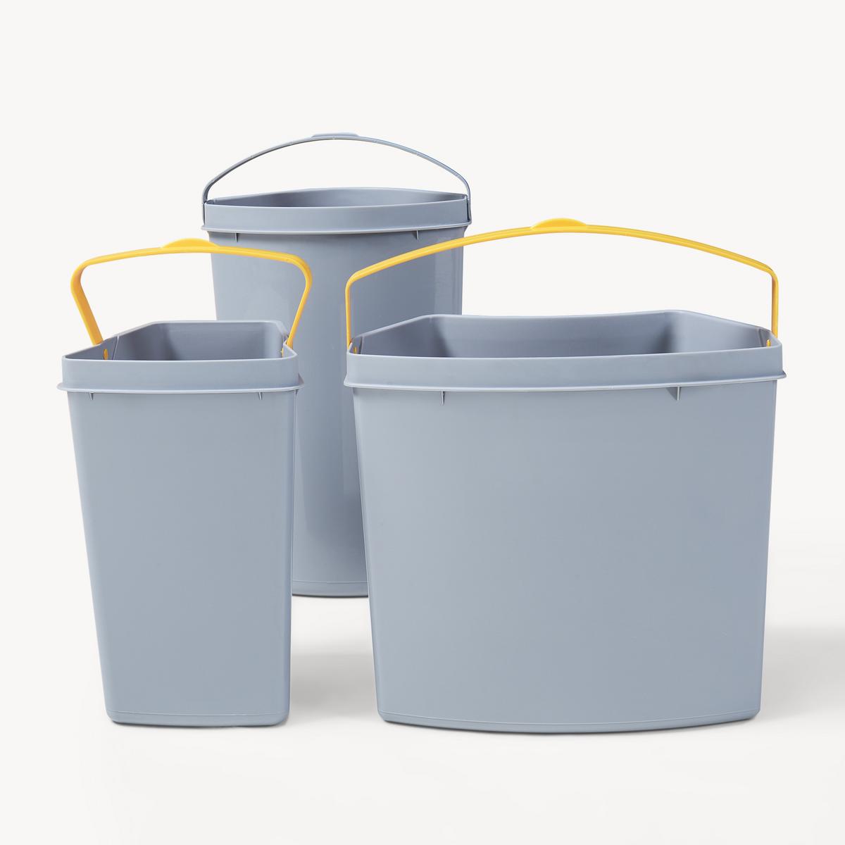 EINBAU-MÜLLEIMER Kollby - Grau, Kunststoff (45.5/50.5/45.5cm) - [en.casa]