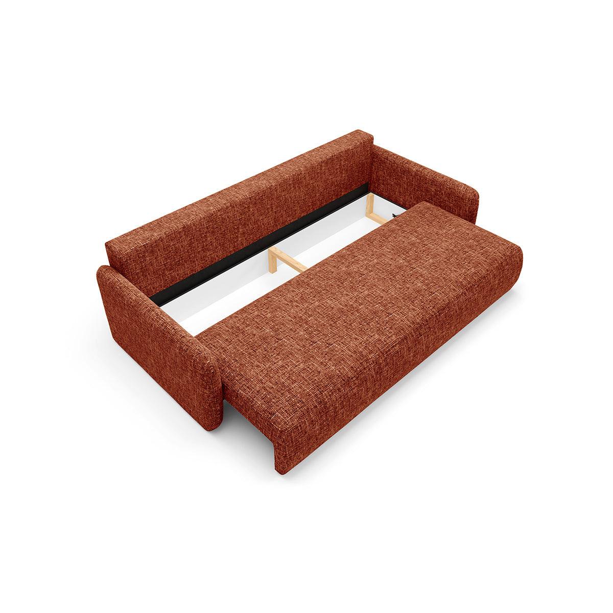 SOFA Lazarus 3 Sitzplätze Terracotta - Terracotta, Holz (217/86/102cm) - Petits-meubles