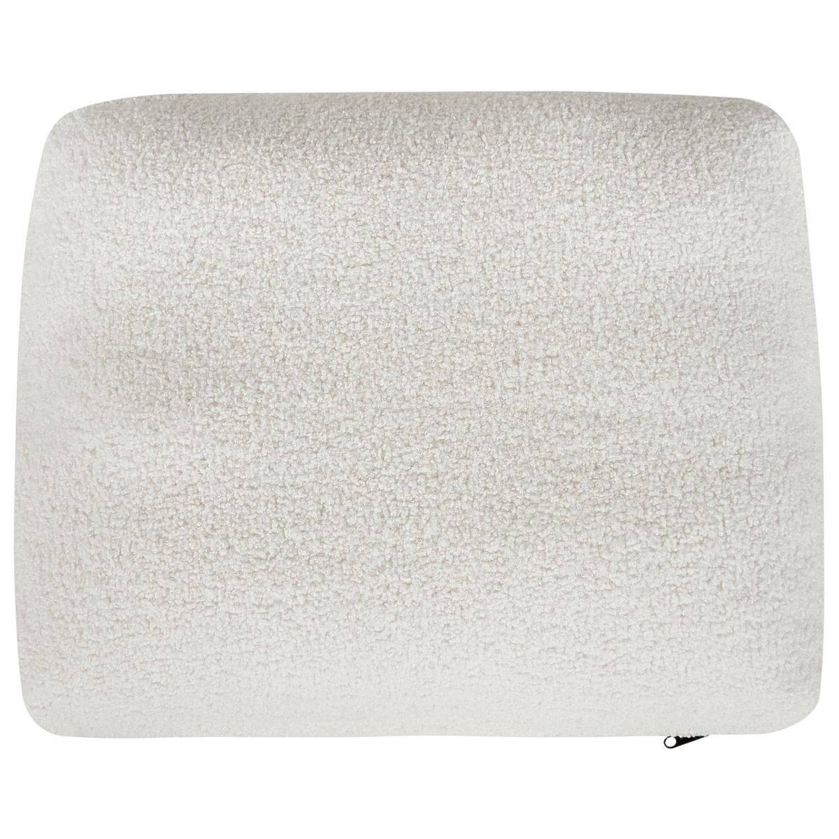 CHAISELONGUE-LINKSSEITIGE Bouclé Cremeweiß Artheze - Creme/Schwarz, Textil (148/70/64cm) - Beliani