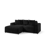 ECKSOFA Megan Xs In Stoff Poso - Schwarz, Holzwerkstoff/Textil (240/165cm) - Fun Möbel