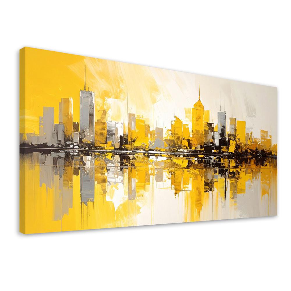 LEINWANDBILD Städte & Architektur 120x60cm - Gelb, Textil (120/60cm) - Feeby