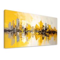 LEINWANDBILD Städte & Architektur 100x50cm - Gelb, Textil (100/50cm) - Feeby