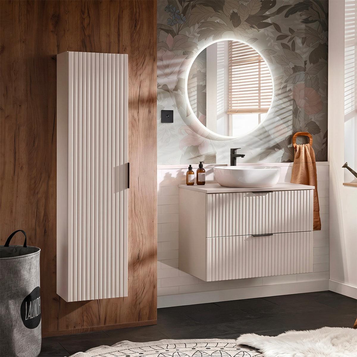 BADMÖBEL 80.6cm Adriel 2er-Set Kaschmir - Beige, Holzwerkstoff (80.6/59/46cm) - Petits-meubles