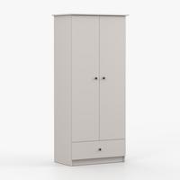 DREHTÜRENSCHRANK 85,5/193/53 cm 2-türig Olaf II Kaschmir + anthrazit Griffe - Kaschmir/Anthrazit, Holzwerkstoff/Metall (85.5/193/53cm) - imoebel24