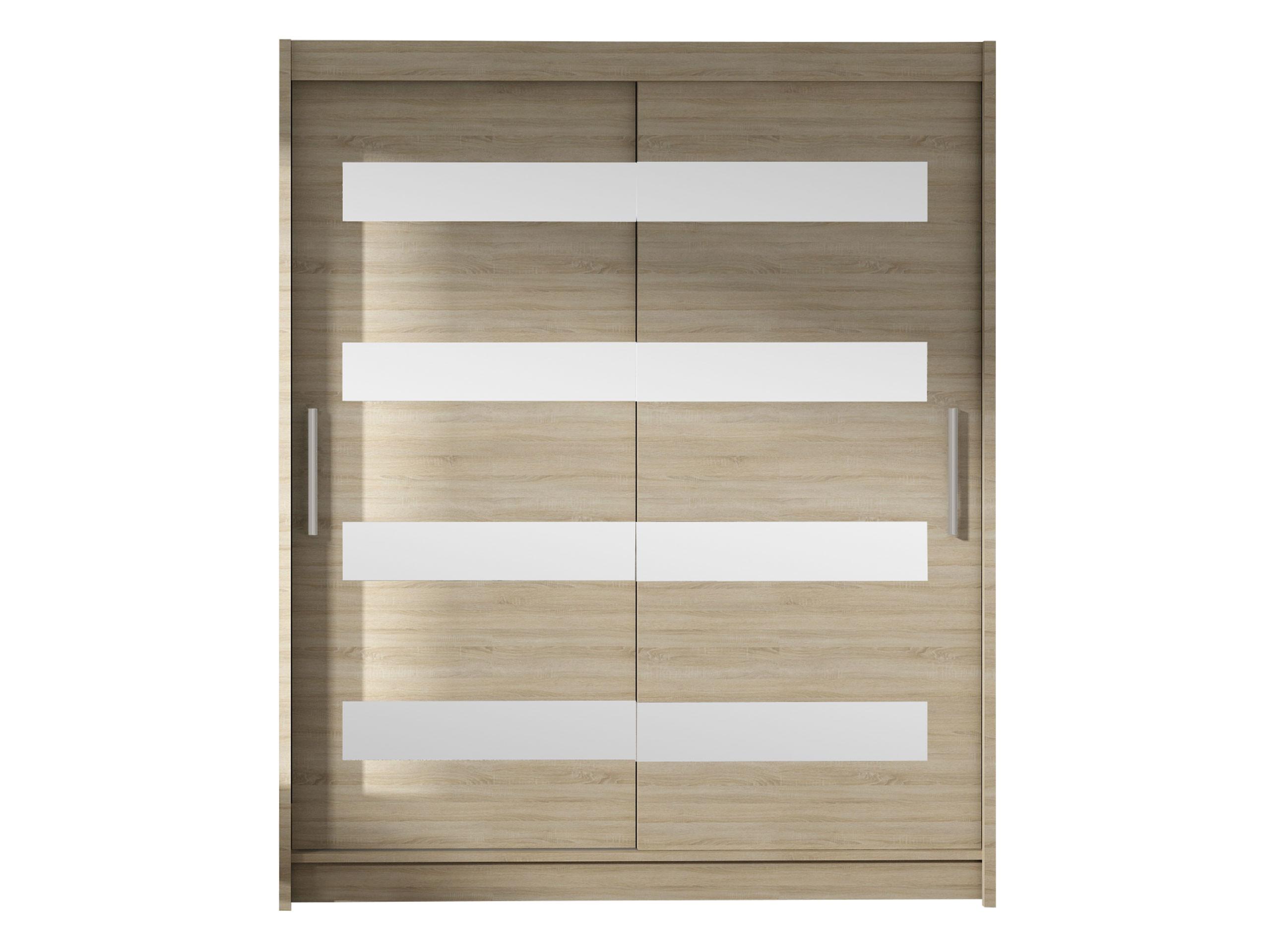 SCHWEBETÜRENSCHRANK Westa XIII - Silberfarben/Sonoma Eiche, Holzwerkstoff/Metall (150/200/58cm) - MIRJAN24