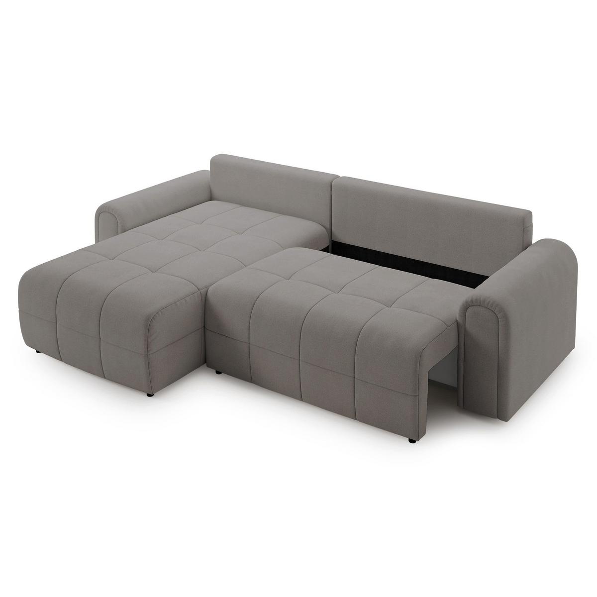 ECKSOFA Simolla Greige links - Taupe/Schwarz, Kunststoff/Textil (268/180cm) - Selsey