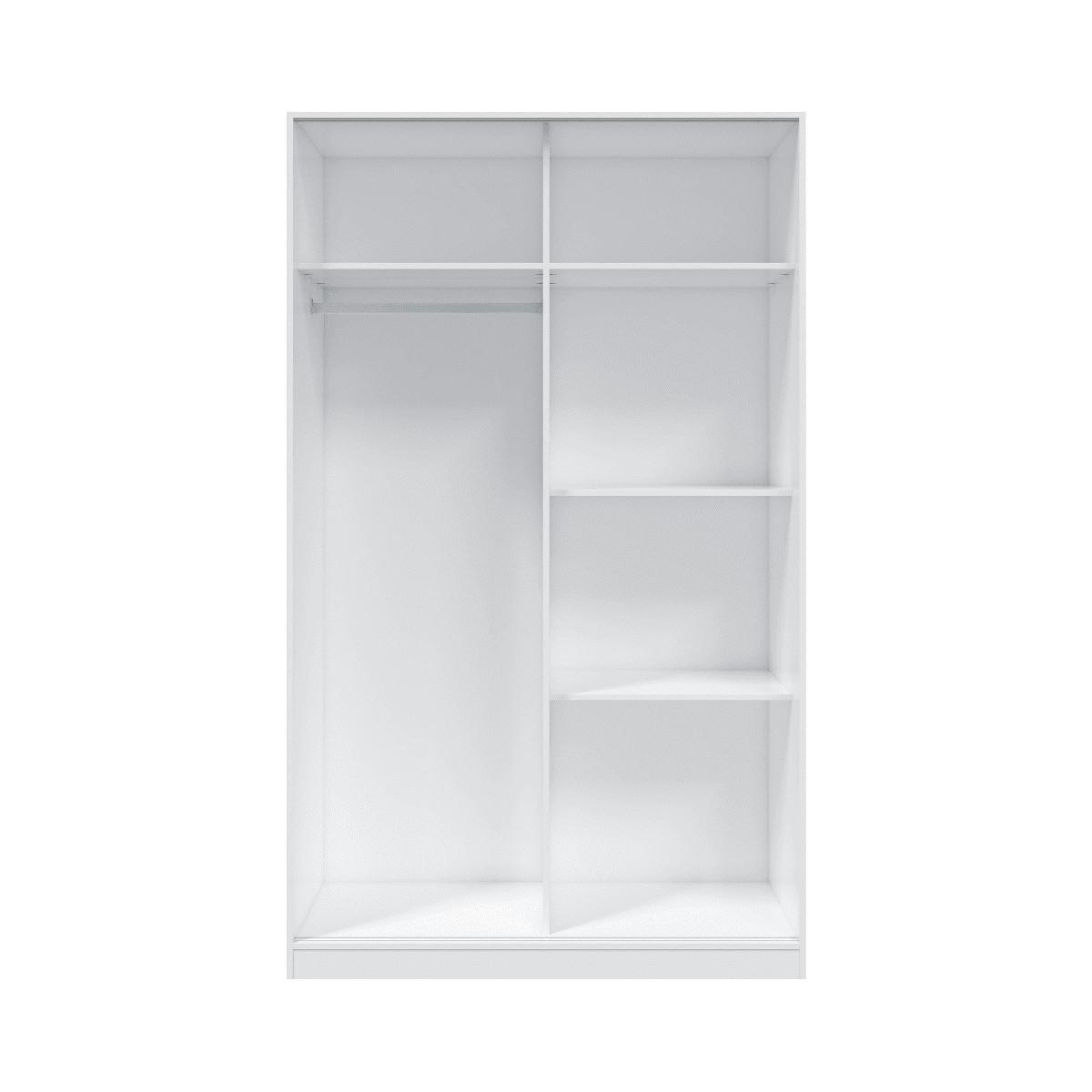 SCHRANK mit 2 Schiebetüren, Weiß 120/200/50 cm - Weiß, Holzwerkstoff (120/200/54cm) - Calicosy