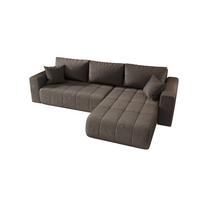 ECKSOFA Camila - Dunkelbraun, Holzwerkstoff/Textil (280/185cm) - Fun Möbel