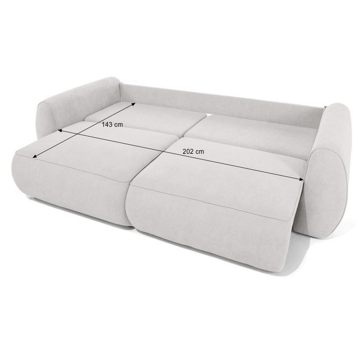 3-SITZER Schlafsofa Bravo mit Eckfunktion, mit zwei Bettkasten, Hellgrau - Hellgrau/Schwarz, Textil (257/96/110cm) - Beautysofa