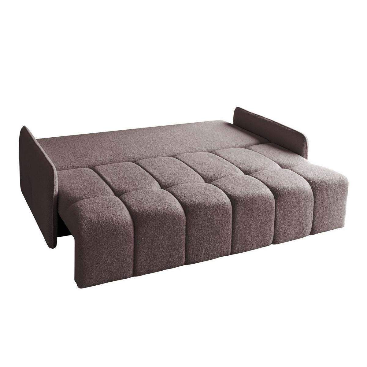SCHLAFSOFA Morena, zweisitzig, mit Schlaffunktion, Quelle 21 - Braun, Textil (207/90/90cm) - Lookway