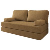 BETTSOFA NIKSI aus Schaumstoff Bucle-Stoff Orange Schlaffunktion - Gelb, Textil (170/86/80cm) - MASSENO