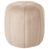 POUF Samtstoff Beige Selby - Beige, Metall (40/46/40cm) - Beliani