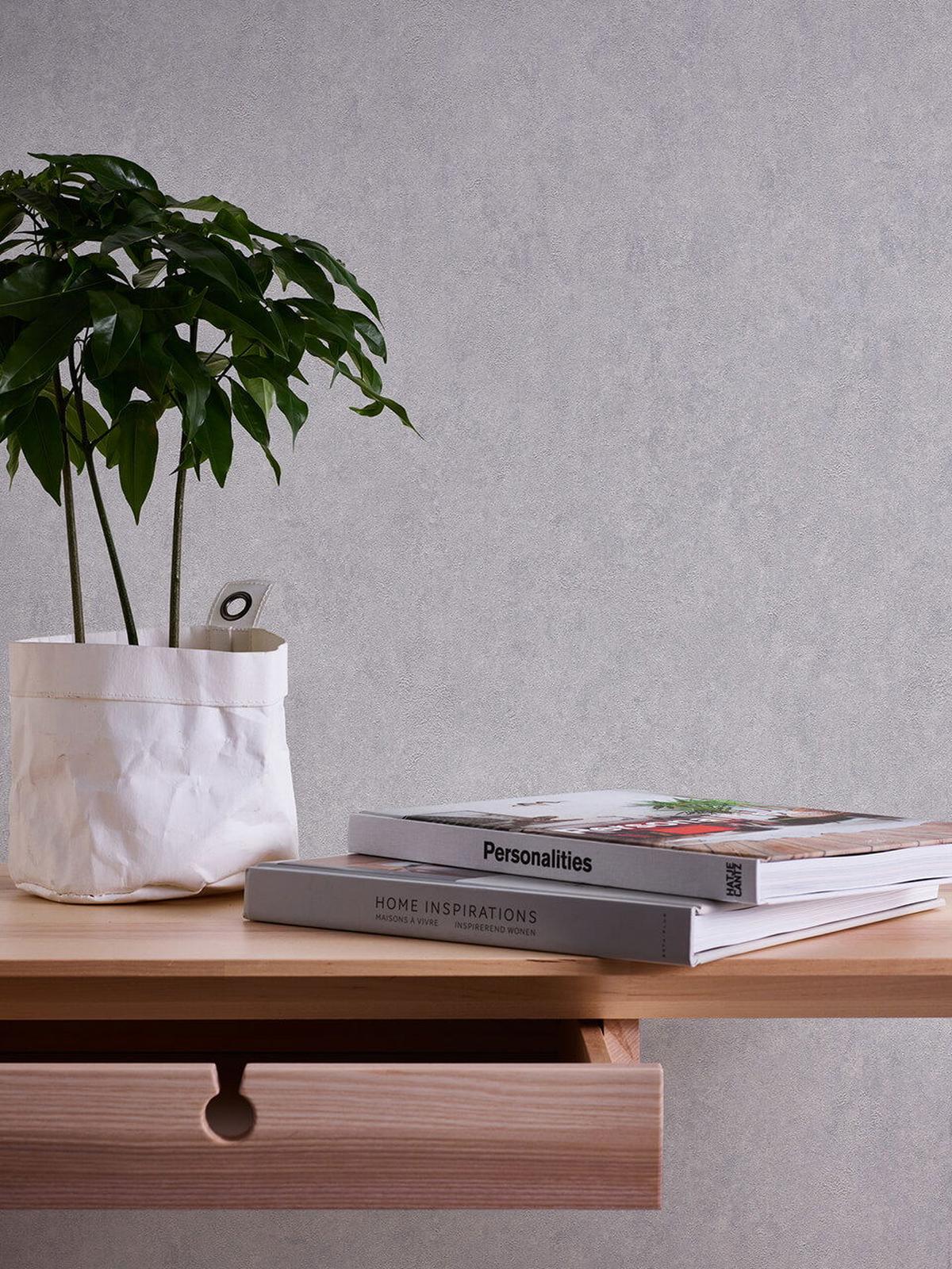 VLIESTAPETE Grau 53/1005 cm - Grau, Textil (53/1cm) - KUNSTLOFT