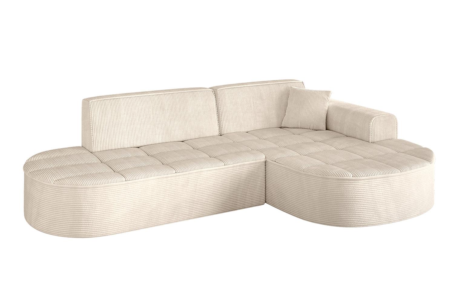 ECKSOFA Ottomane Rechts TARO-L1 - 243x171x79,5 cm Beige - Beige, Holzwerkstoff/Textil (243/171cm) - ALTDECOR